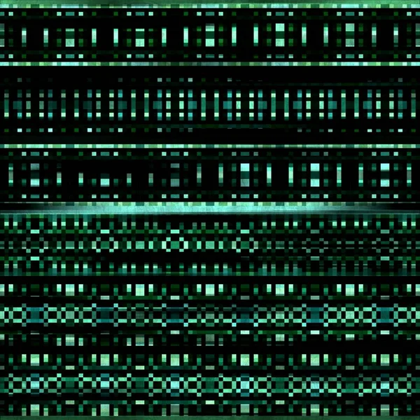 Seamless Kilim Rug Square Pixel Pattern Print — Stock Photo, Image