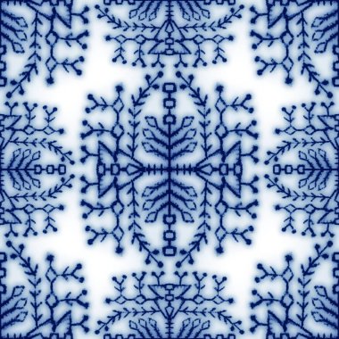 Kusursuz mavi ve beyaz seramik tasarım