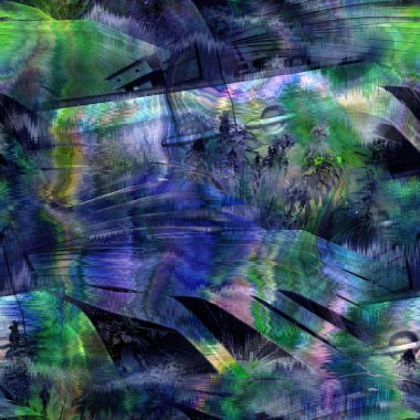 Tropikal kaplamalı kusursuz soyut renk damlaları