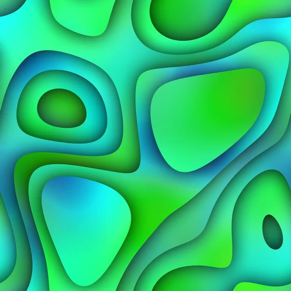 Безшовний плаваючий вигнутий вирізаний папір яскравого кольору — стокове фото
