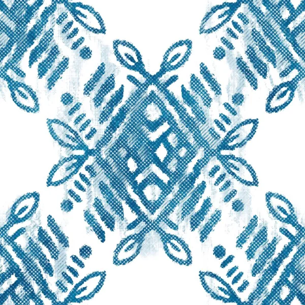 Безшовный голубой мотив коврового покрытия племени. — стоковое фото