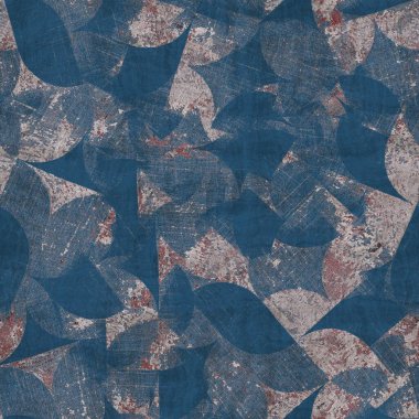 Kusursuz kırmızı beyaz ve mavi desenli retro desen