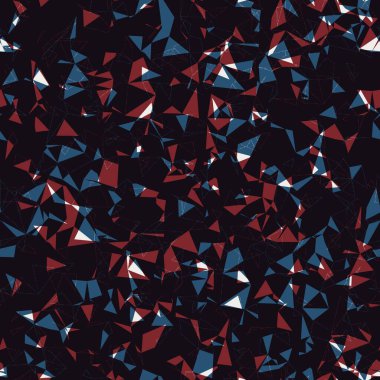 Kırmızı mavi siyah beyaz, kusursuz jeo deseni.