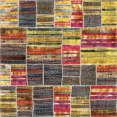 Kusursuz yama işçiliği karışık yorgan deseni baskısı