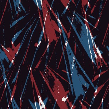 Kırmızı mavi siyah beyaz, kusursuz tropikal desen