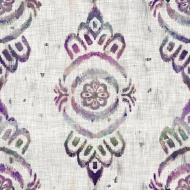 Kusursuz mor ve krem desenli desen izi