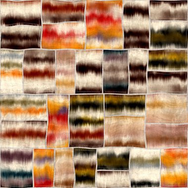 Kusursuz yama işçiliği karışık yorgan deseni baskısı