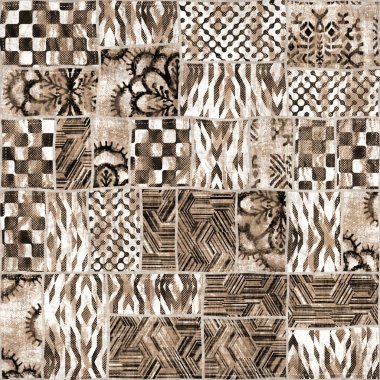 Kusursuz yama işçiliği karışık yorgan deseni baskısı