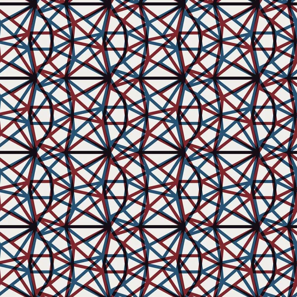 Kırmızı mavi siyah beyaz, kusursuz jeo deseni.