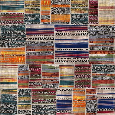 Kusursuz yama işçiliği karışık yorgan deseni baskısı