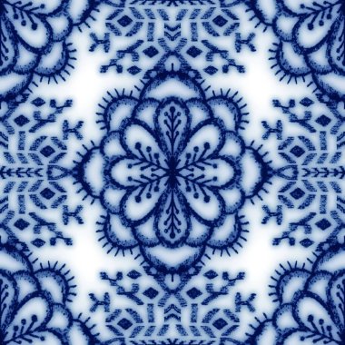 Kusursuz mavi ve beyaz seramik tasarım