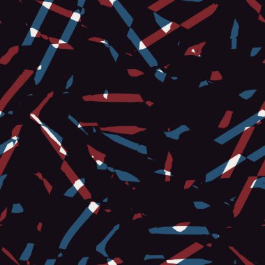 Kırmızı mavi siyah beyaz, kusursuz jeo deseni.