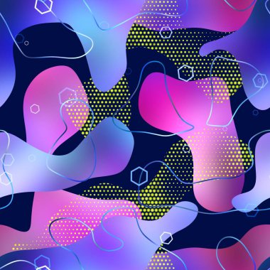 Parmak izi için kusursuz enerjik lav lambası sıvı desen tasarımı.