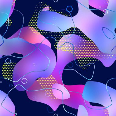 Parmak izi için kusursuz enerjik lav lambası sıvı desen tasarımı.