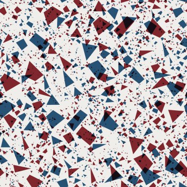 Kırmızı mavi siyah beyaz, kusursuz jeo deseni.