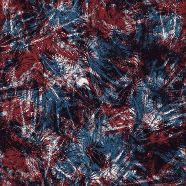 Kırmızı mavi siyah beyaz, kusursuz tropikal desen