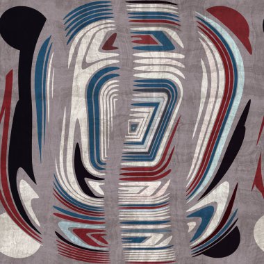 Kusursuz kırmızı beyaz ve mavi desenli retro desen