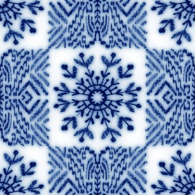 Kusursuz mavi ve beyaz seramik tasarım