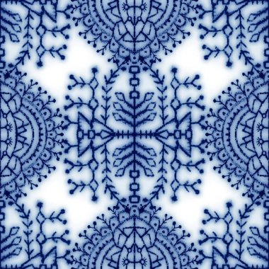 Kusursuz mavi ve beyaz seramik tasarım