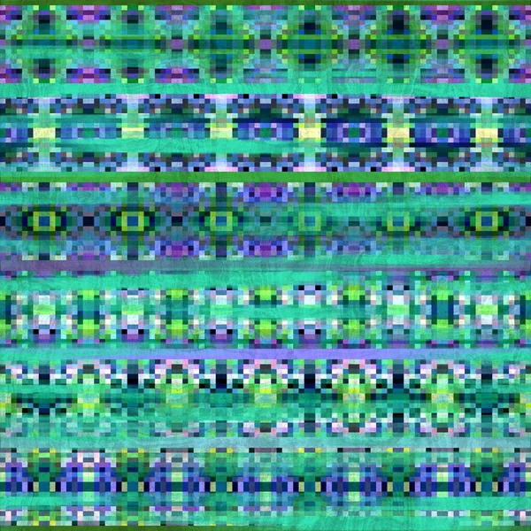 Bezešvé Kilim koberec náměstí pixel vzor pro tisk — Stock fotografie