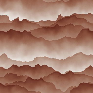 Parmak izi için kusursuz terracotta renkli dağ manzarası deseni