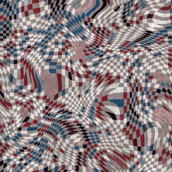 Безшовний червоний білий і синій текстурований ретро візерунок — стокове фото
