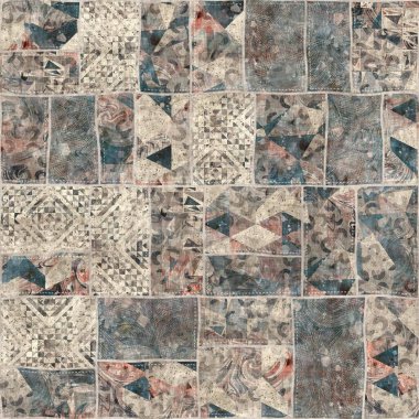 Kusursuz yama işçiliği karışık yorgan deseni baskısı