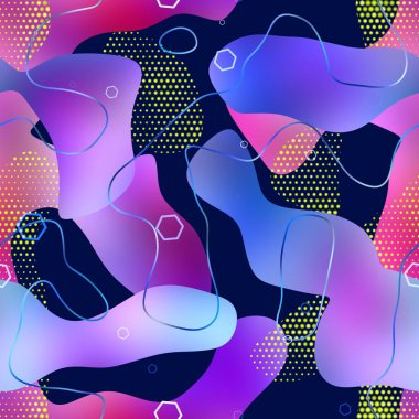 Parmak izi için kusursuz enerjik lav lambası sıvı desen tasarımı.