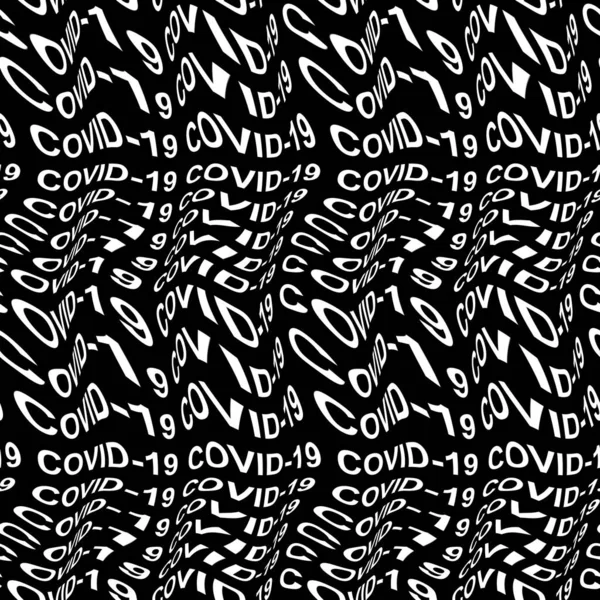 COVID-10 word warped, distorted, repeated, and arranged into seamless pattern background — Stock Photo, Image