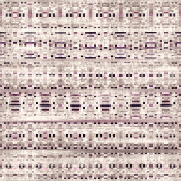 Płynny wzór dywanu Kilim Square Pixel Print — Zdjęcie stockowe