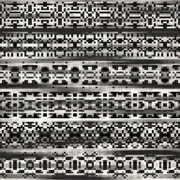 Płynny wzór dywanu Kilim Square Pixel Print — Zdjęcie stockowe