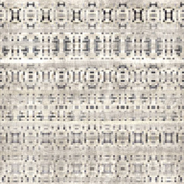 Seamless Kilim Rug Square Pixel Pattern Print