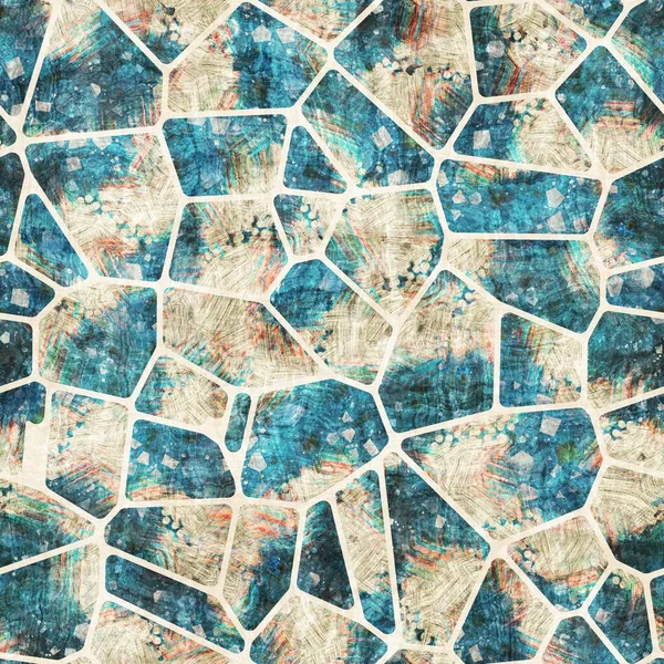 Forma de azulejo geométrico sin costura collage patrón de superficie —  Fotos de Stock