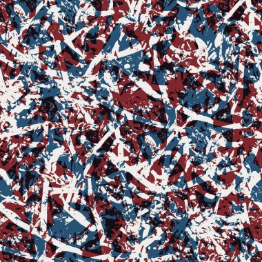 Kırmızı mavi siyah beyaz, kusursuz tropikal desen