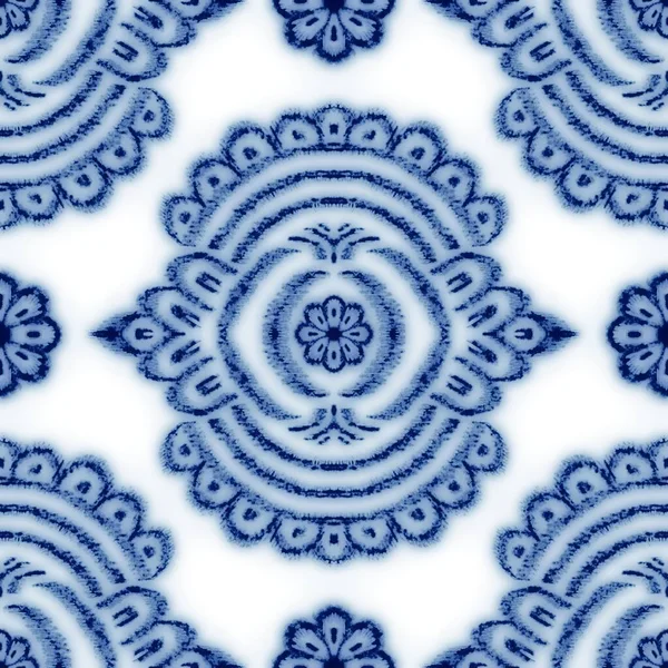 Seamless classic blue and white ceramic design — Stock Photo, Image