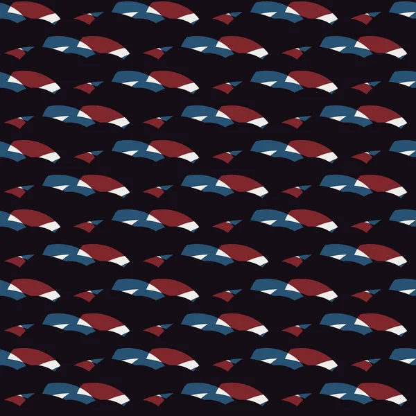 Patrón abstracto sin costuras en rojo azul negro blanco —  Fotos de Stock