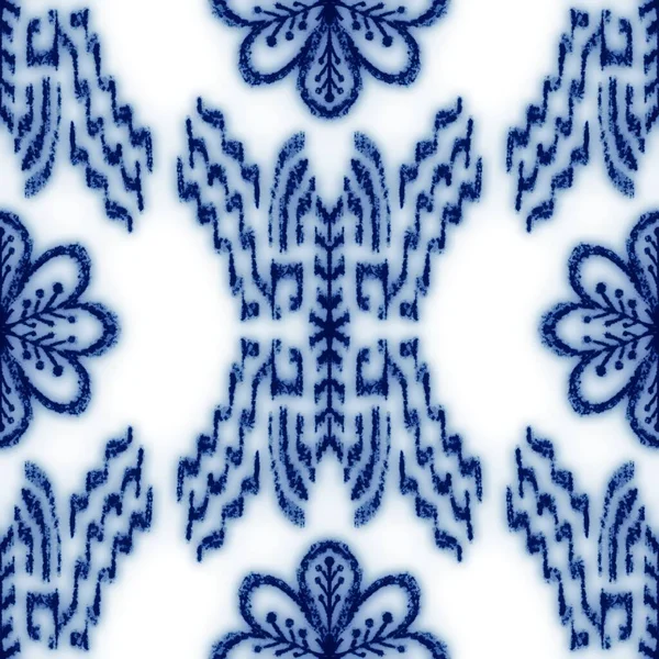 Diseño clásico de cerámica azul y blanca sin costuras —  Fotos de Stock
