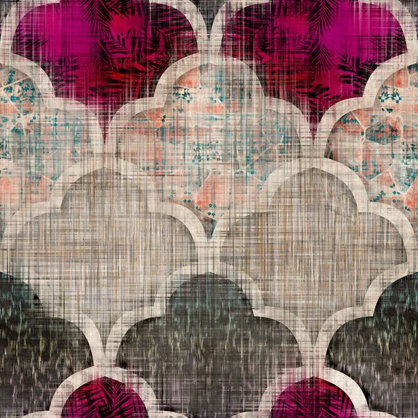 Inconsútil marroquí inspirado patrón altamente texturizado para la impresión superficial —  Fotos de Stock