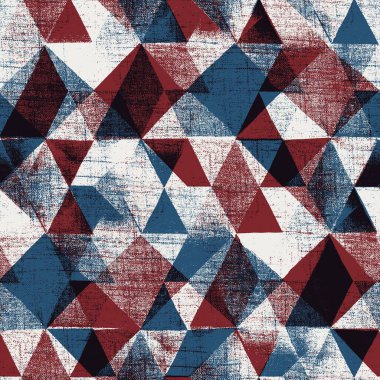 Kırmızı mavi siyah beyaz, kusursuz jeo deseni.