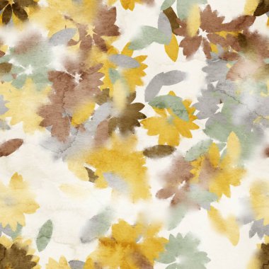 Yüzey izi için kusursuz suluboya çiçekli şık desen.