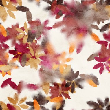 Yüzey izi için kusursuz suluboya çiçekli şık desen.