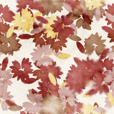 Yüzey izi için kusursuz suluboya çiçekli şık desen.