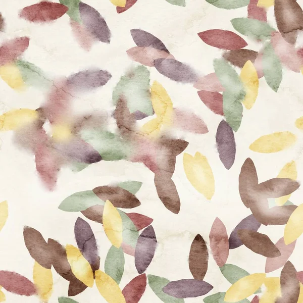 Seamless watercolor leaves trendy chic pattern for surface print. — Stock Photo, Image
