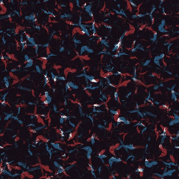 Seamless leaf pattern in red blue black white
