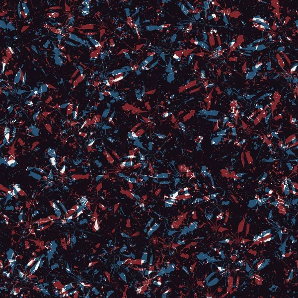 Patrón de hoja inconsútil en rojo azul negro blanco — Foto de Stock