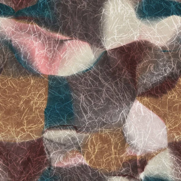 Naadloze abstracte blobs van kleur papier textuur — Stockfoto