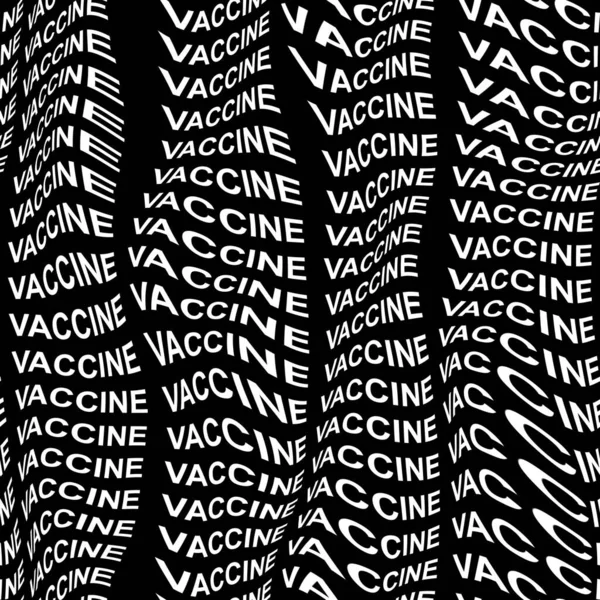 VACCINE word warped, distorted, repeated, and arranged into seamless pattern background — Stock Photo, Image