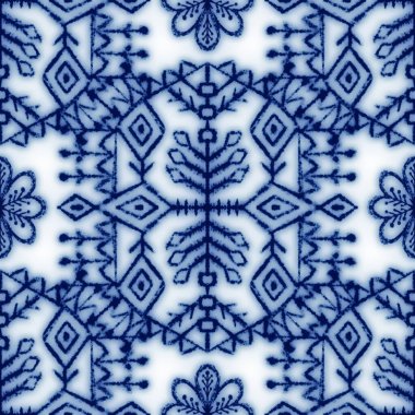 Kusursuz mavi ve beyaz seramik tasarım