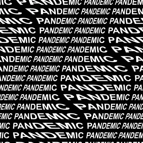 PANDEMIC слово искажено, отброшено, повторено и выстроено в безмордонный фон узора — стоковое фото