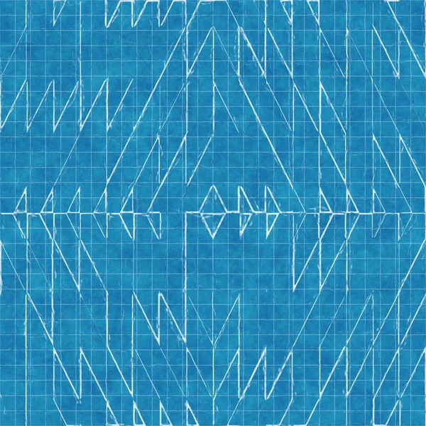 Seamless bright blue blueprint pattern for textile and print